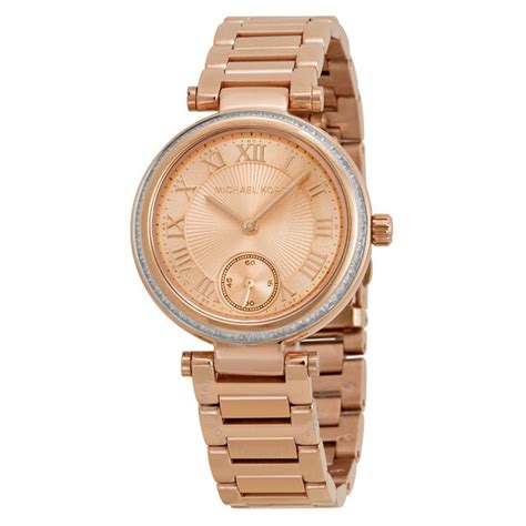 michael kors skylar rose|Michael Kors Skylar Rose Gold Dial Ladies Watch MK5971.